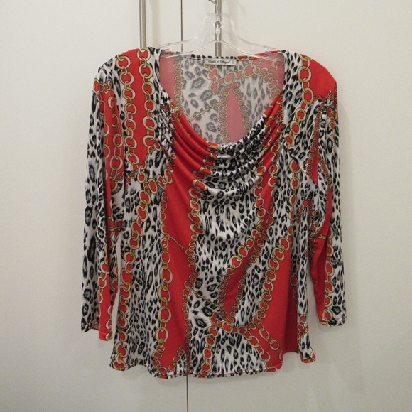 Carla D'Angeli Paris Cute Red Top - Picture 1 of 5